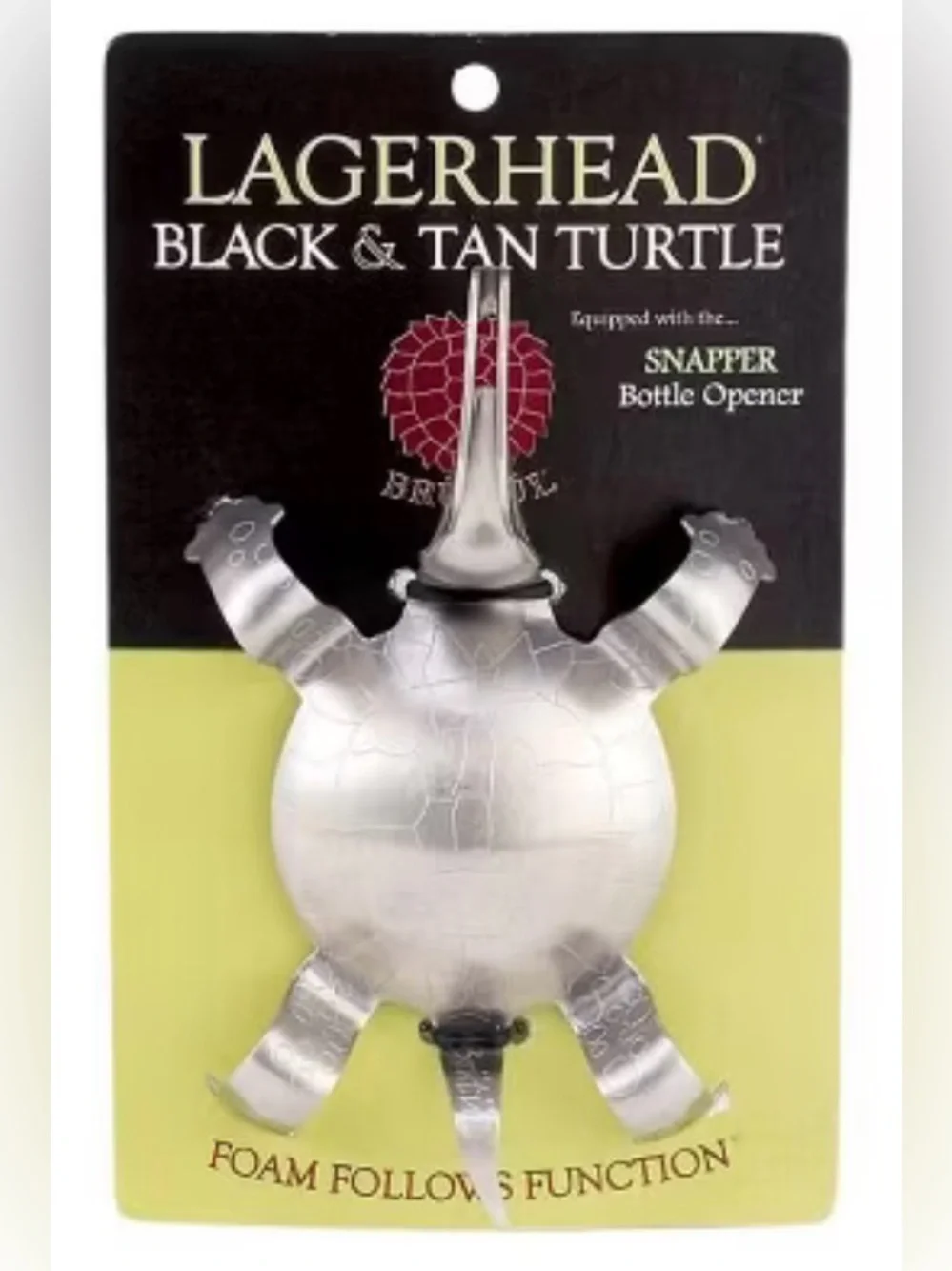 Brutul Black & Tan Lagerhead Turtle Spoon & Wall Bottle Opener - Silver